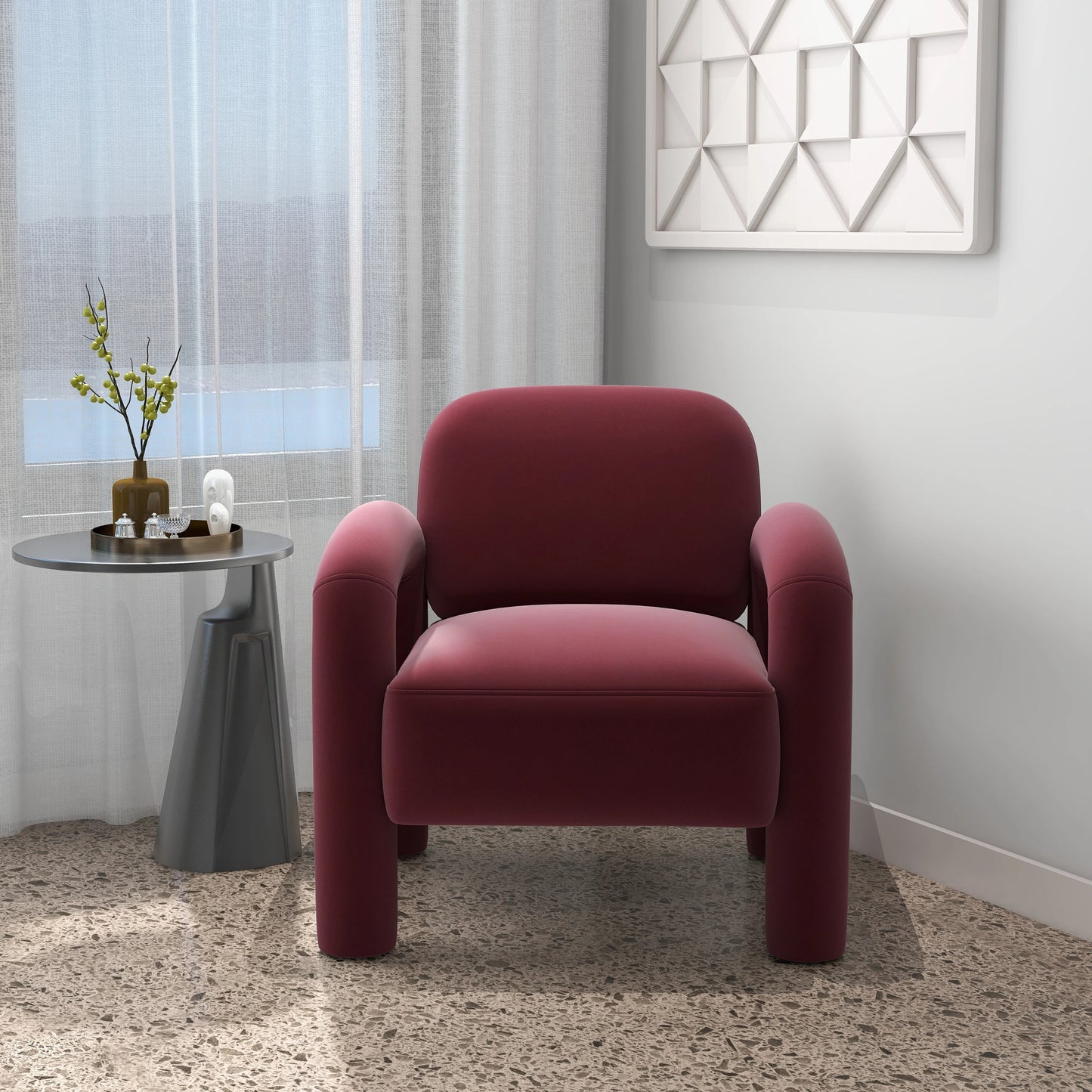Mid-Century Modern Upholstered Accent Chair