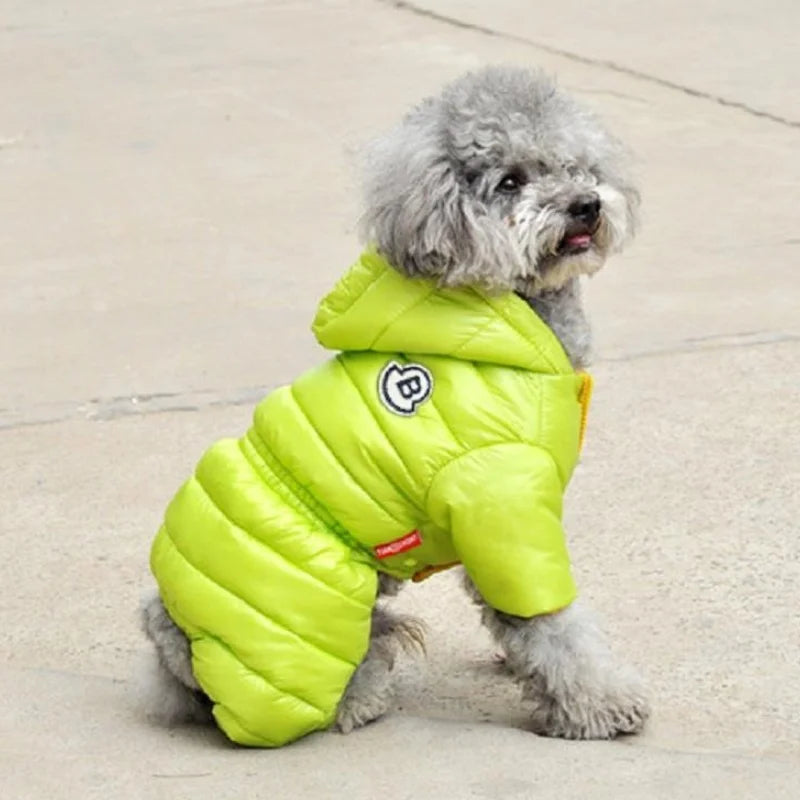 Winter Dog Jumpsuits Warm Soft Clothes Padded Cotton Puppy Down Jacket