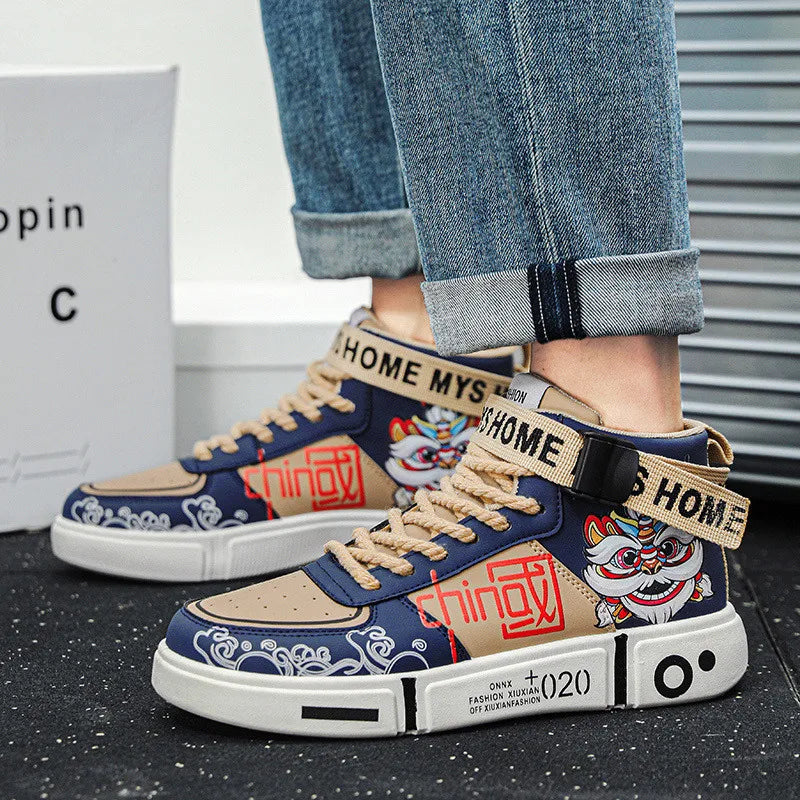 Fashion Print Skateboard Sport Shoes
