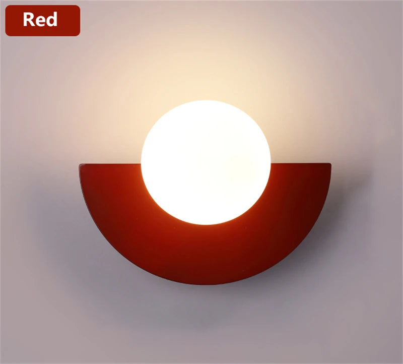Plastic Ball G9 Bulb Round Sconce Light LED