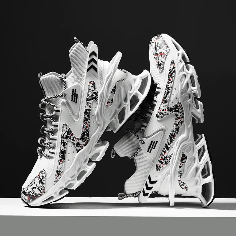 Mens Race Trainer Breathable Fashion Running Shoes