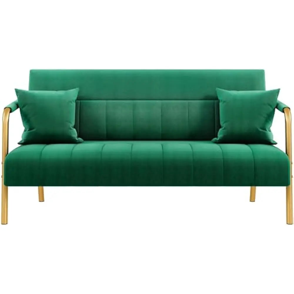 56.5" Luxurious Velvet Fabric Living Room Sofa