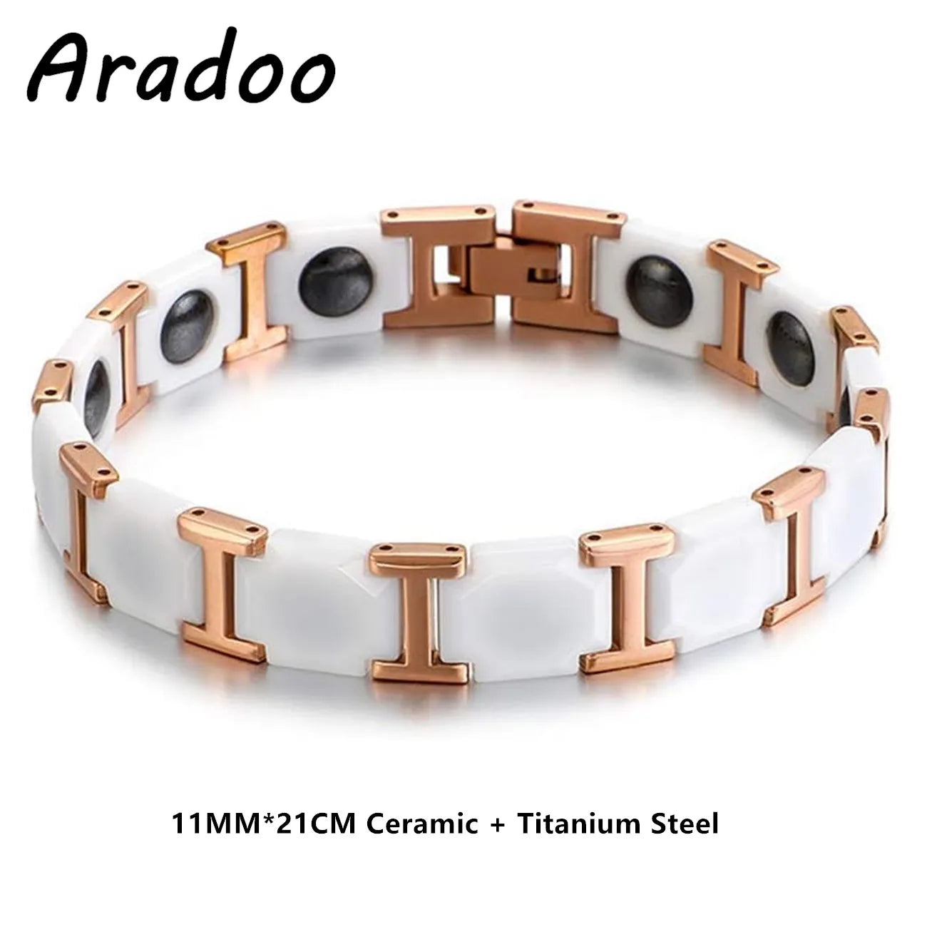 Ceramic Titanium Hematite Magnetic Therapy Bracelet