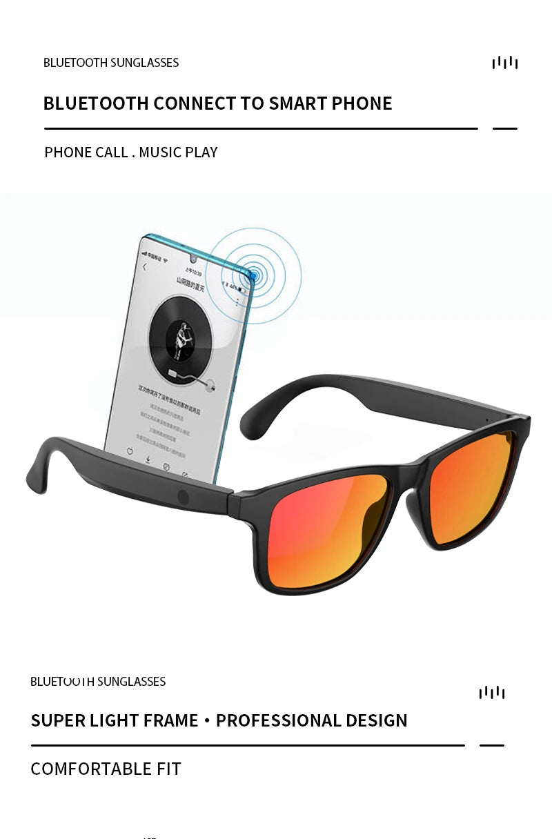 Smart Glasses Bluetooth Hands-Free Talking Music with Speaker
