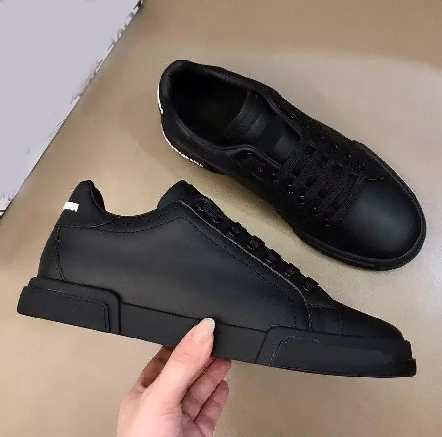 Comfortable Calf Leather Breathable Walking Shoes