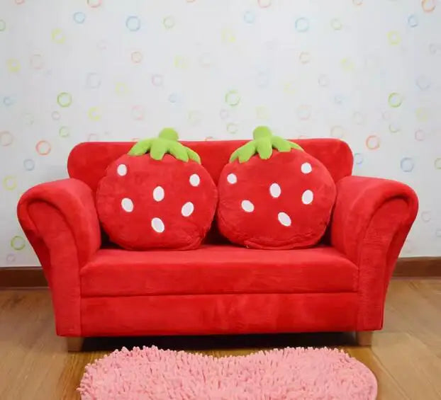 Children's Cute Cartoon Baby Fabric Strawberry Sofa