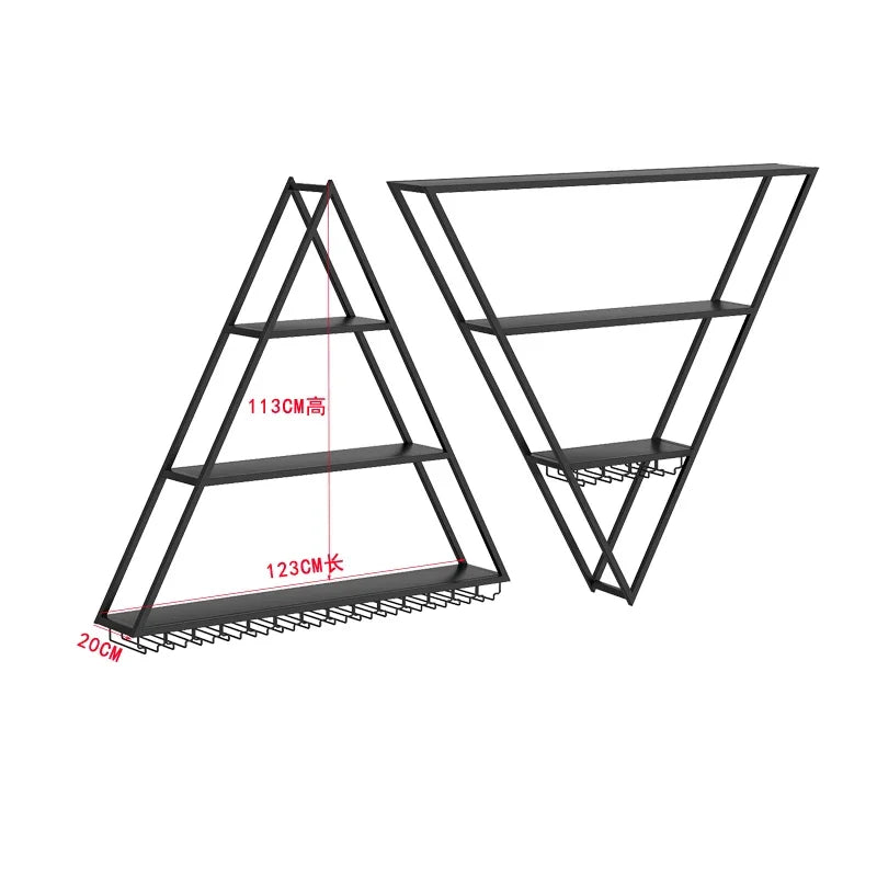 Bar Cabinet Antique Rack Wall Iron Bar