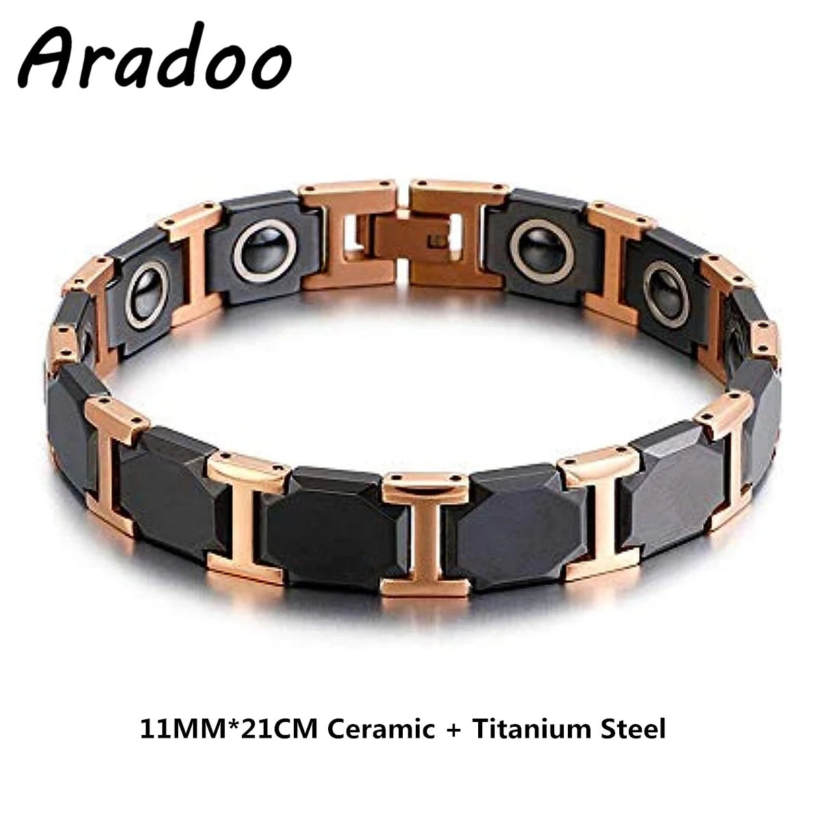 Ceramic Titanium Hematite Magnetic Therapy Bracelet