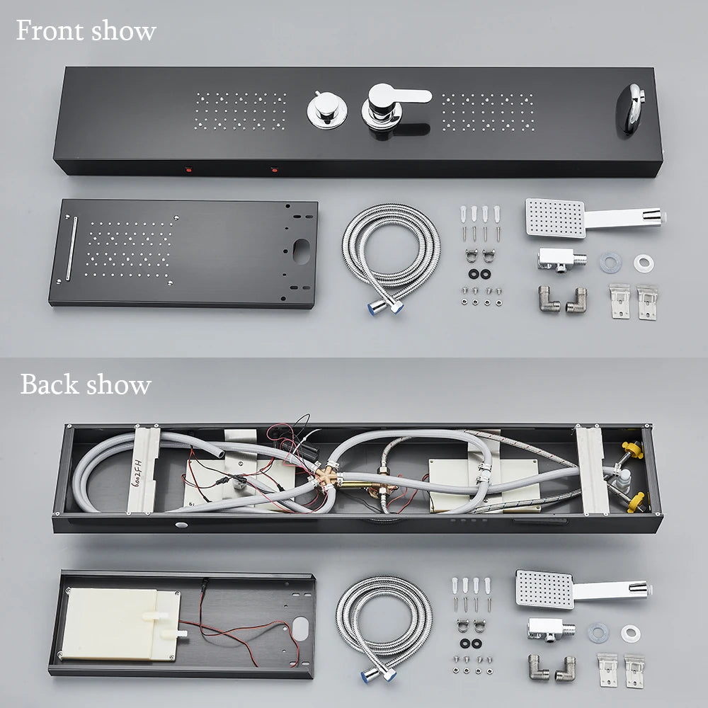 LED Shower Faucet SPA Massage Jet Shower Column System