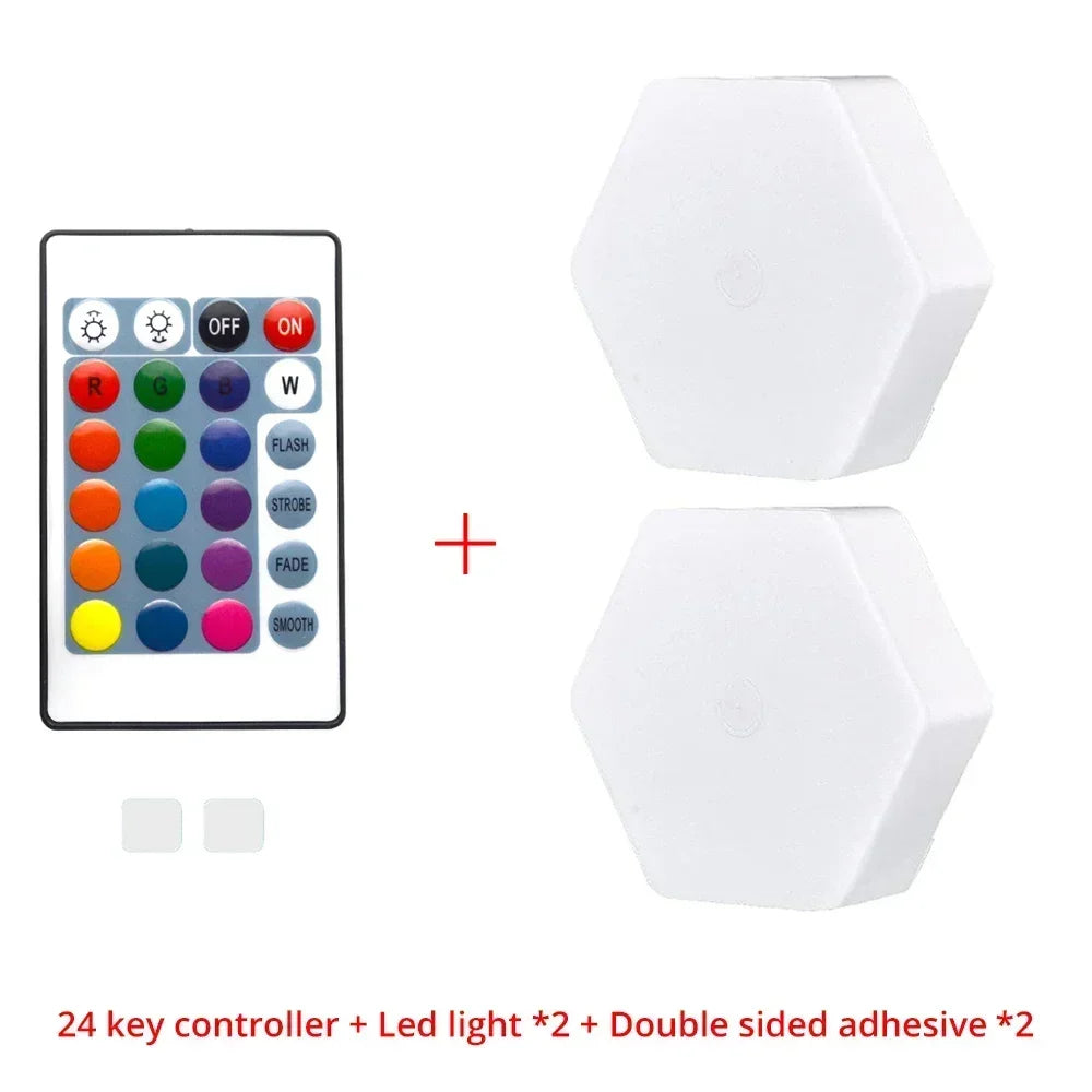 Quantum Hexagon LED RGB Touch Sensor Honeycomb Lights