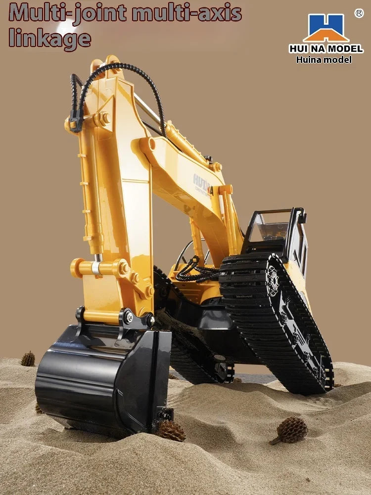 16-Channel RC Construction Vehicle Multifunctional Grabbing Machine With 3 Working Heads