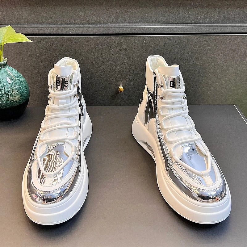 Mens High Top Designer Trending Sneakers