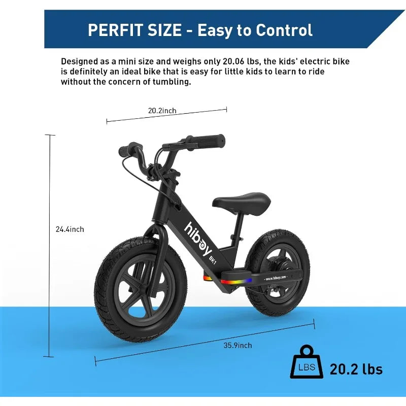 BK1 Electric Bike for Kids, 12 Inch Tires, 150W Adjustable Seat
