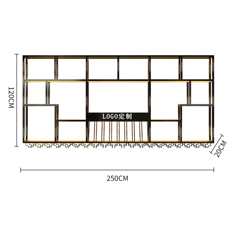 Modern Metal Luxury Wall Mounted Wine Rack