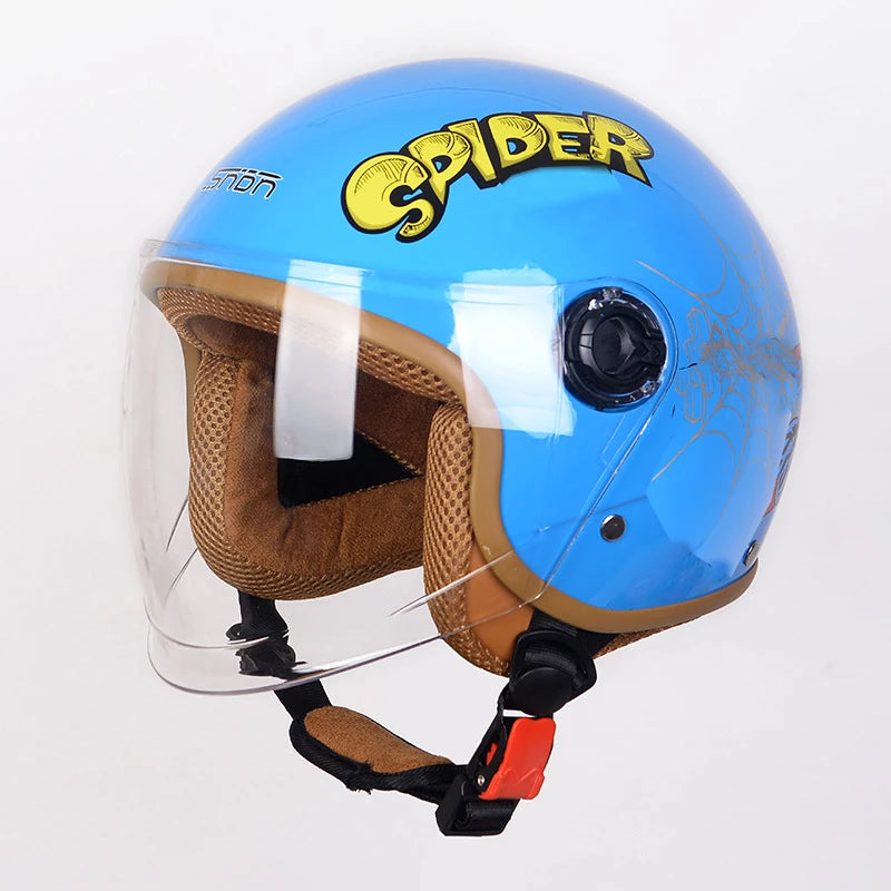 Cartoon Kids Motorcycle Helmet Super Hero
