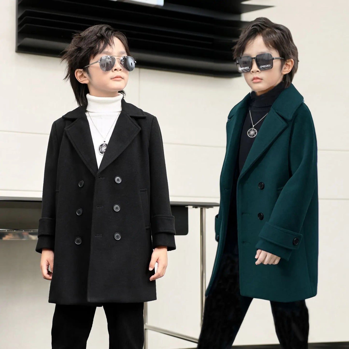Winter Khaki Wool Coat