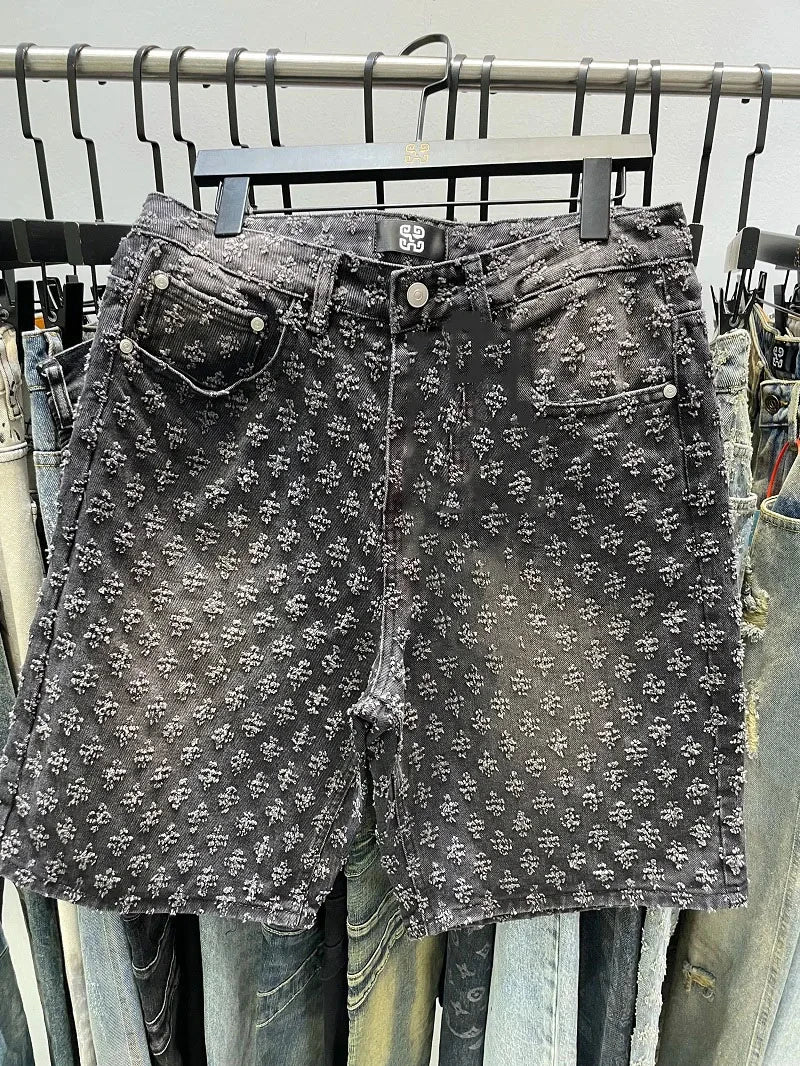 Distressed Mens Denim Shorts
