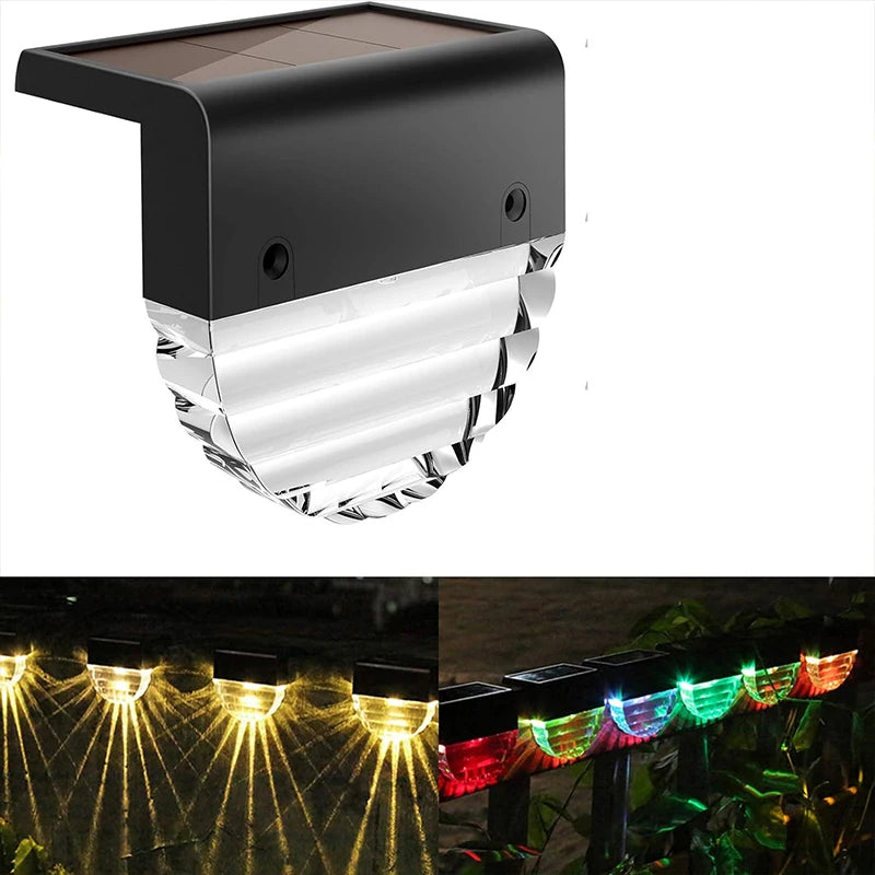 Solar Deck Fence Lights Outdoor Waterproof