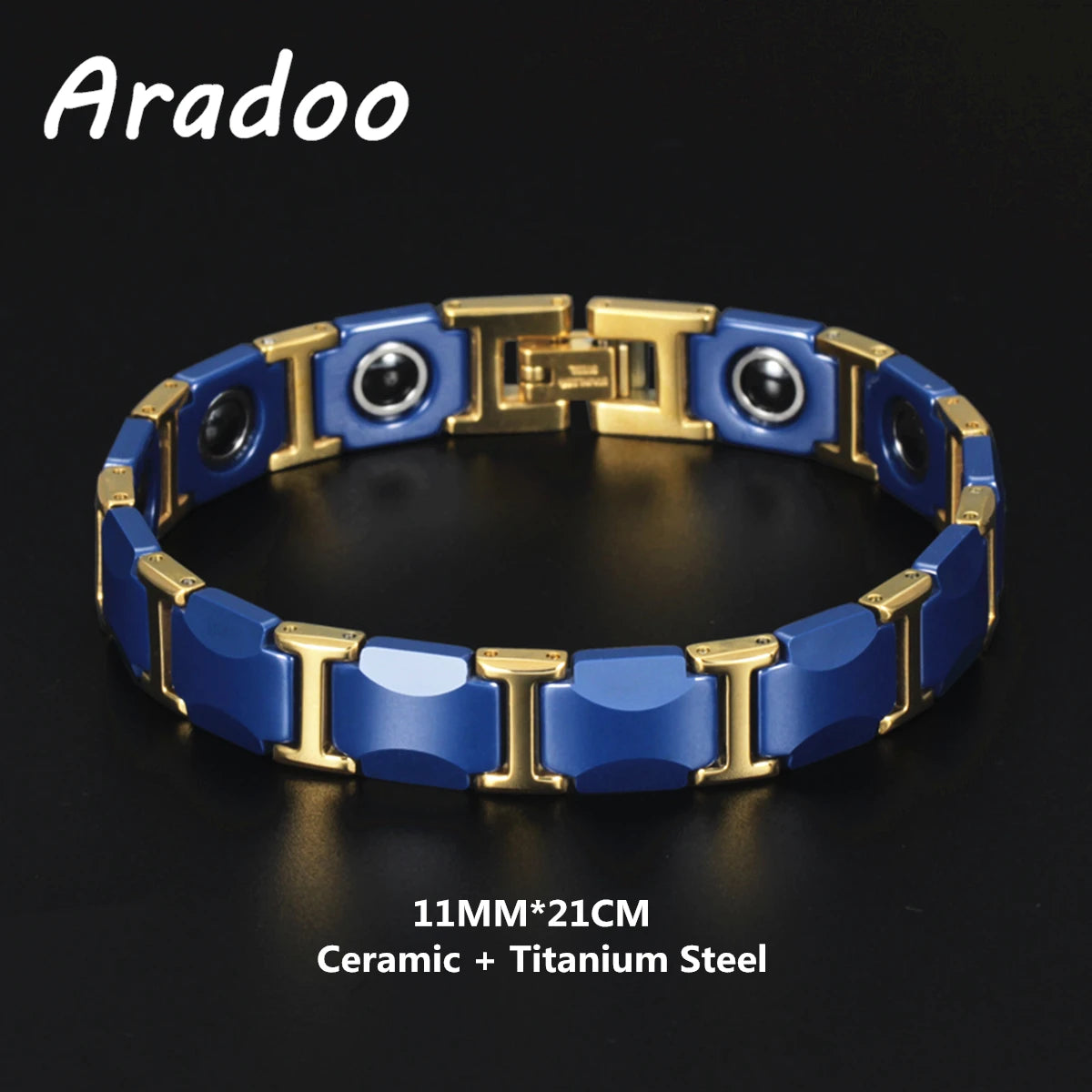 Ceramic Titanium Hematite Magnetic Therapy Bracelet