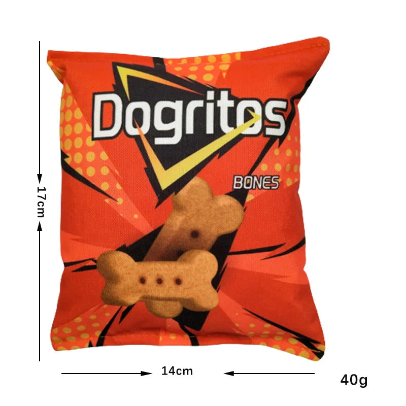 Funny Crisps Dog Chew Plush Dog Toy