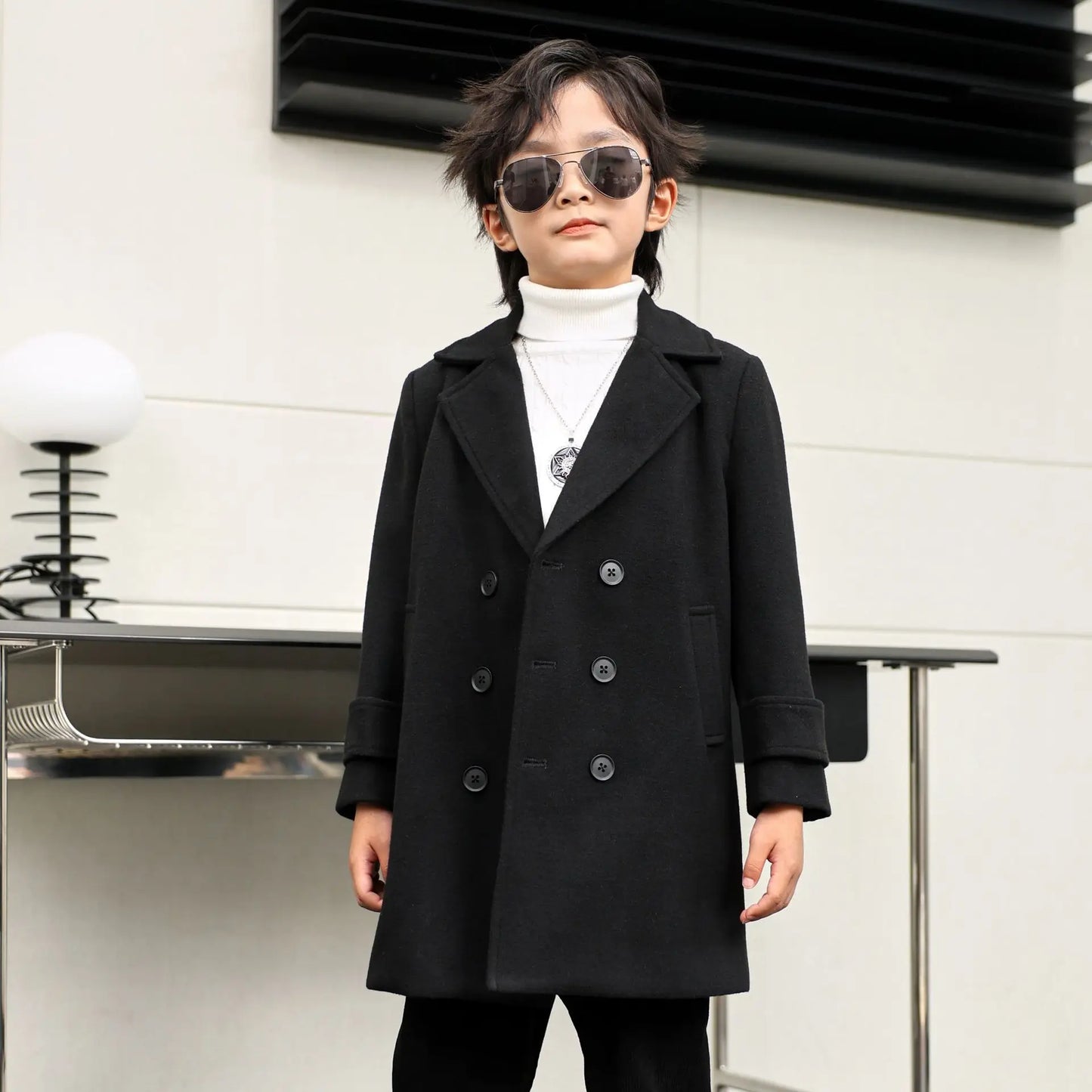 Winter Khaki Wool Coat