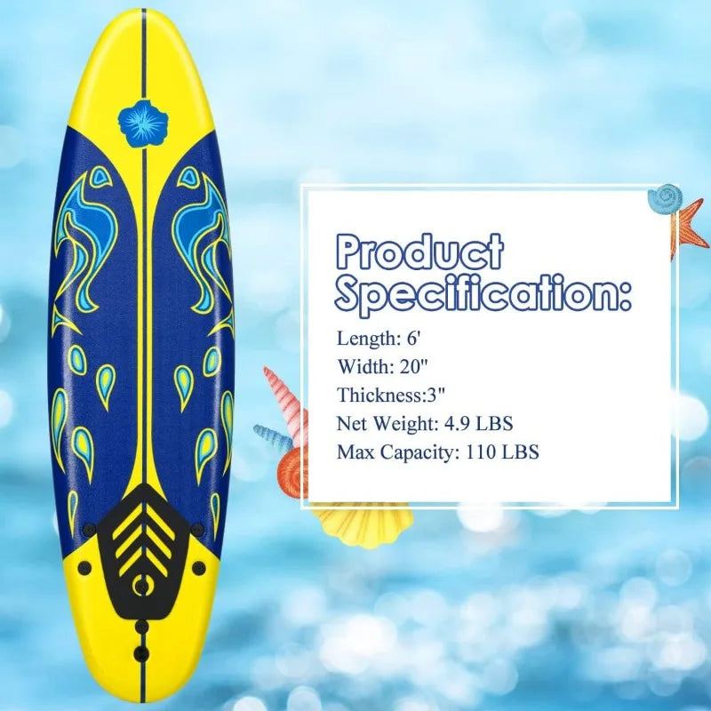 Giantex 6 Ft Stand Up Surfing Board