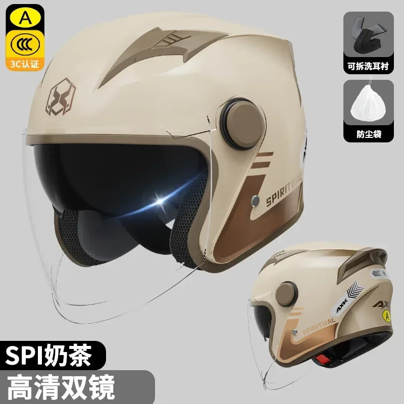All Season Universal Safety Helmet Double Lens