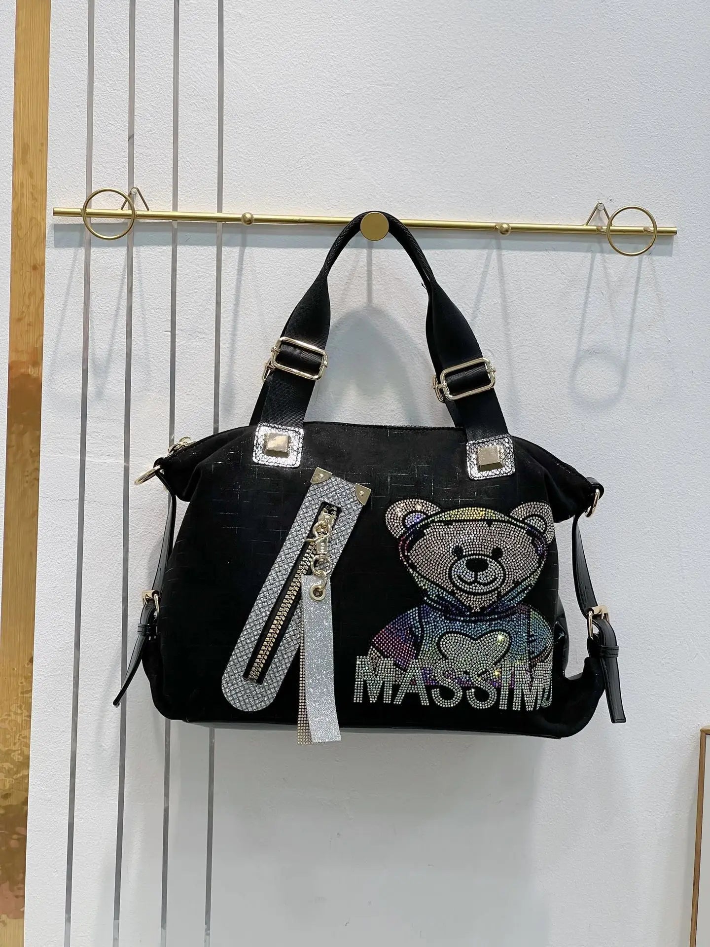 Womens High Capacity Cute Bear Shoulder Bag