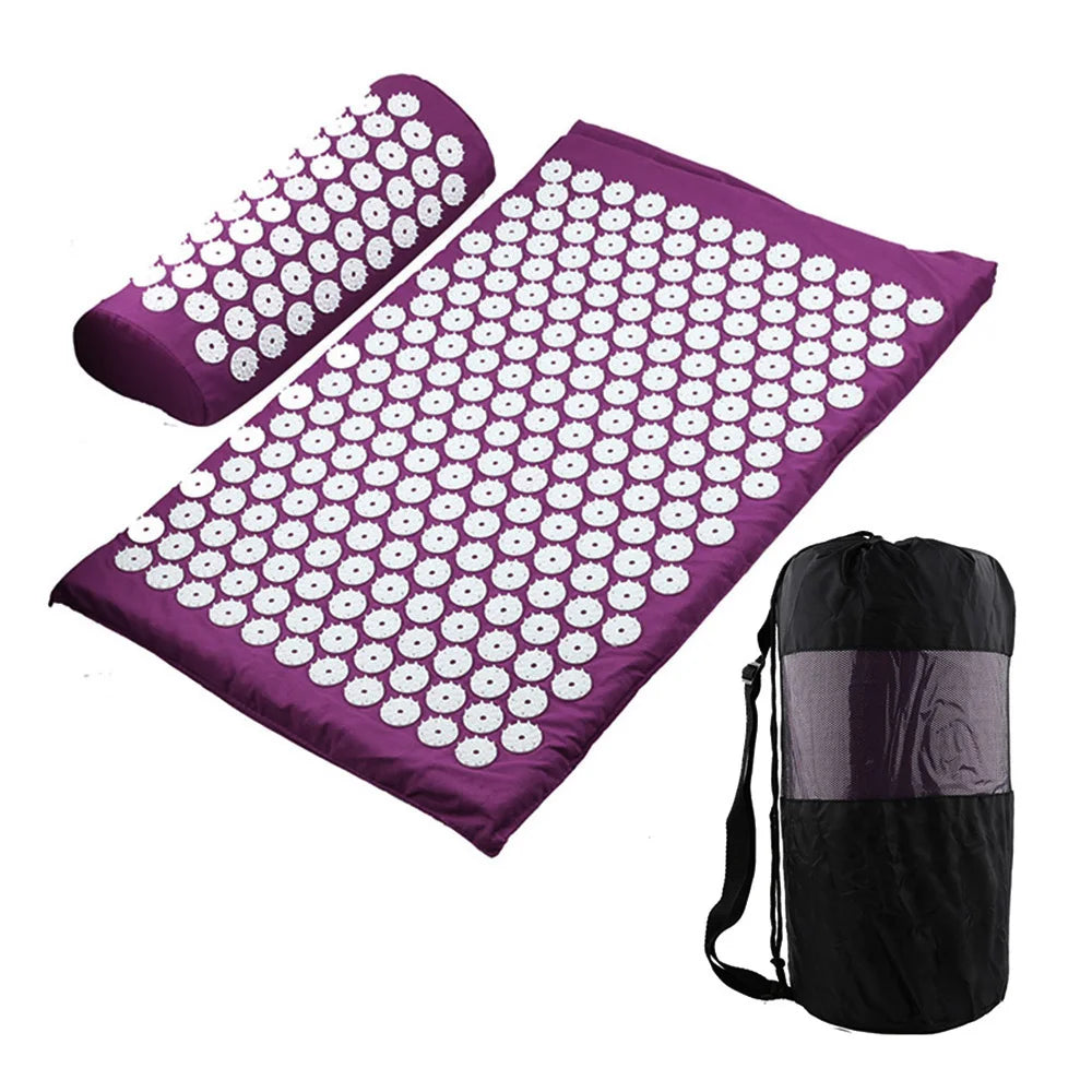 Acupressure Yoga Mat Relieve Stress Back Body Pain