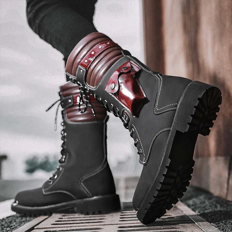 Men's High Top Motorcycle Boots