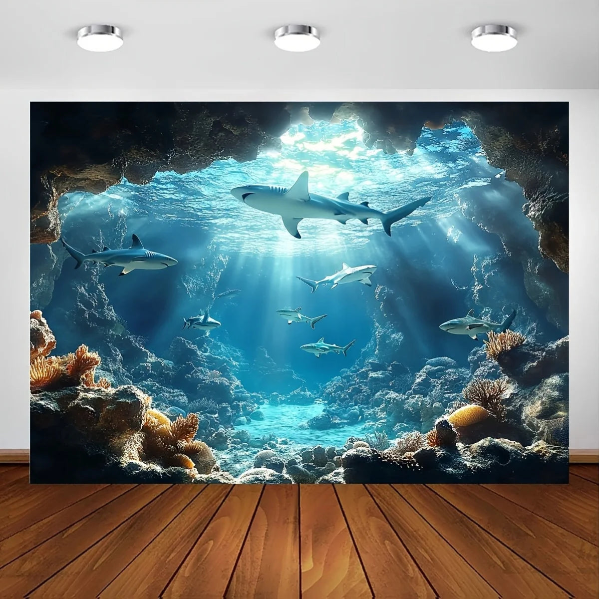 Underwater Sea Life Polyester Tapestry