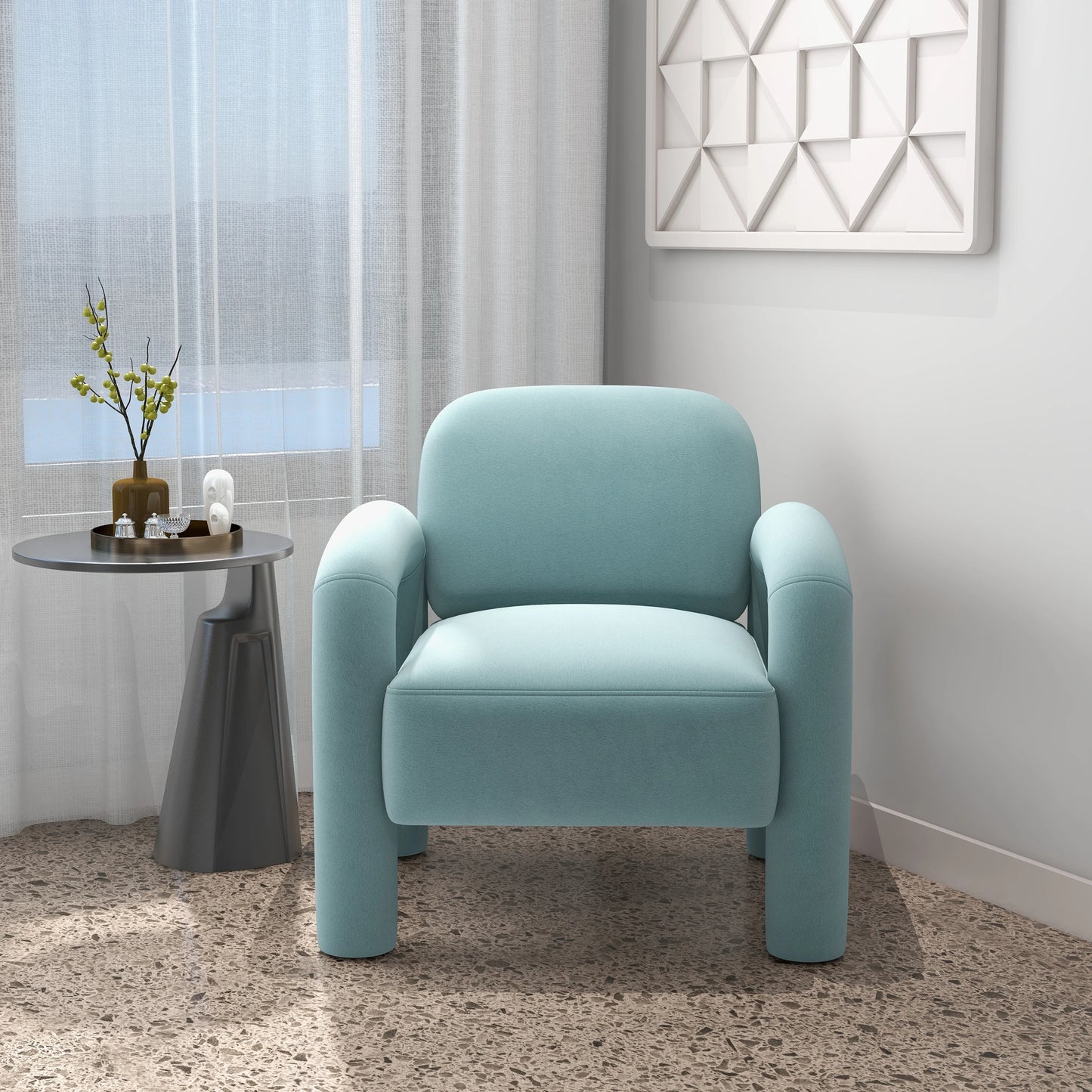 Mid-Century Modern Upholstered Accent Chair