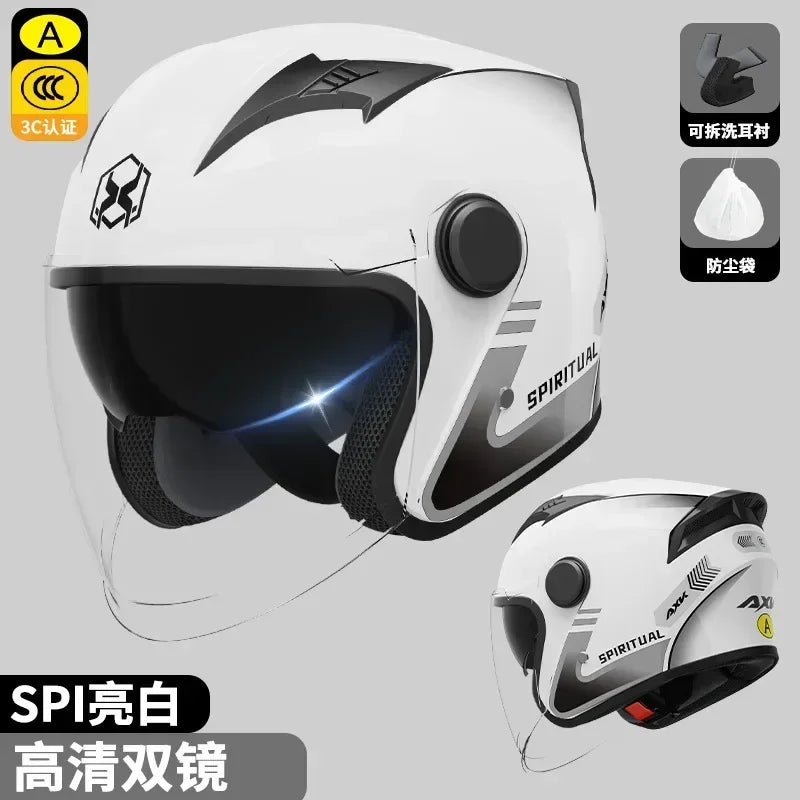 All Season Universal Safety Helmet Double Lens