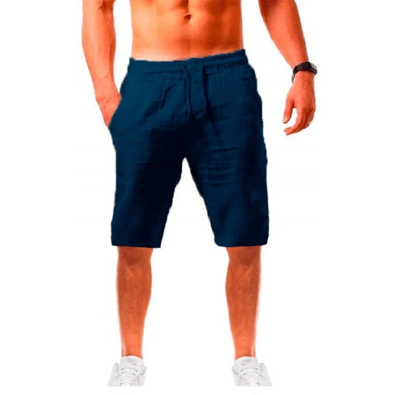 Men's Cotton Linen Shorts Breathable S-3XL