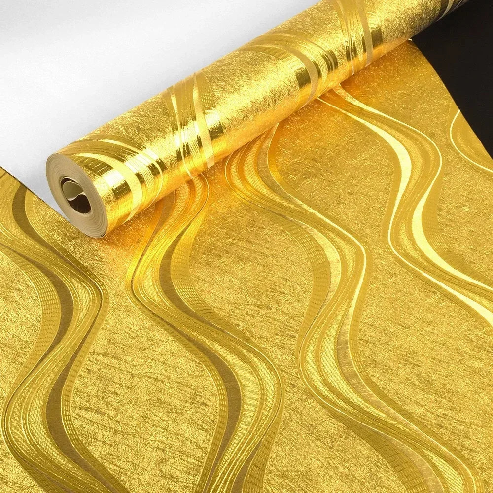 Waterproof Luxury Metallic Glitter Foil Wall Paper