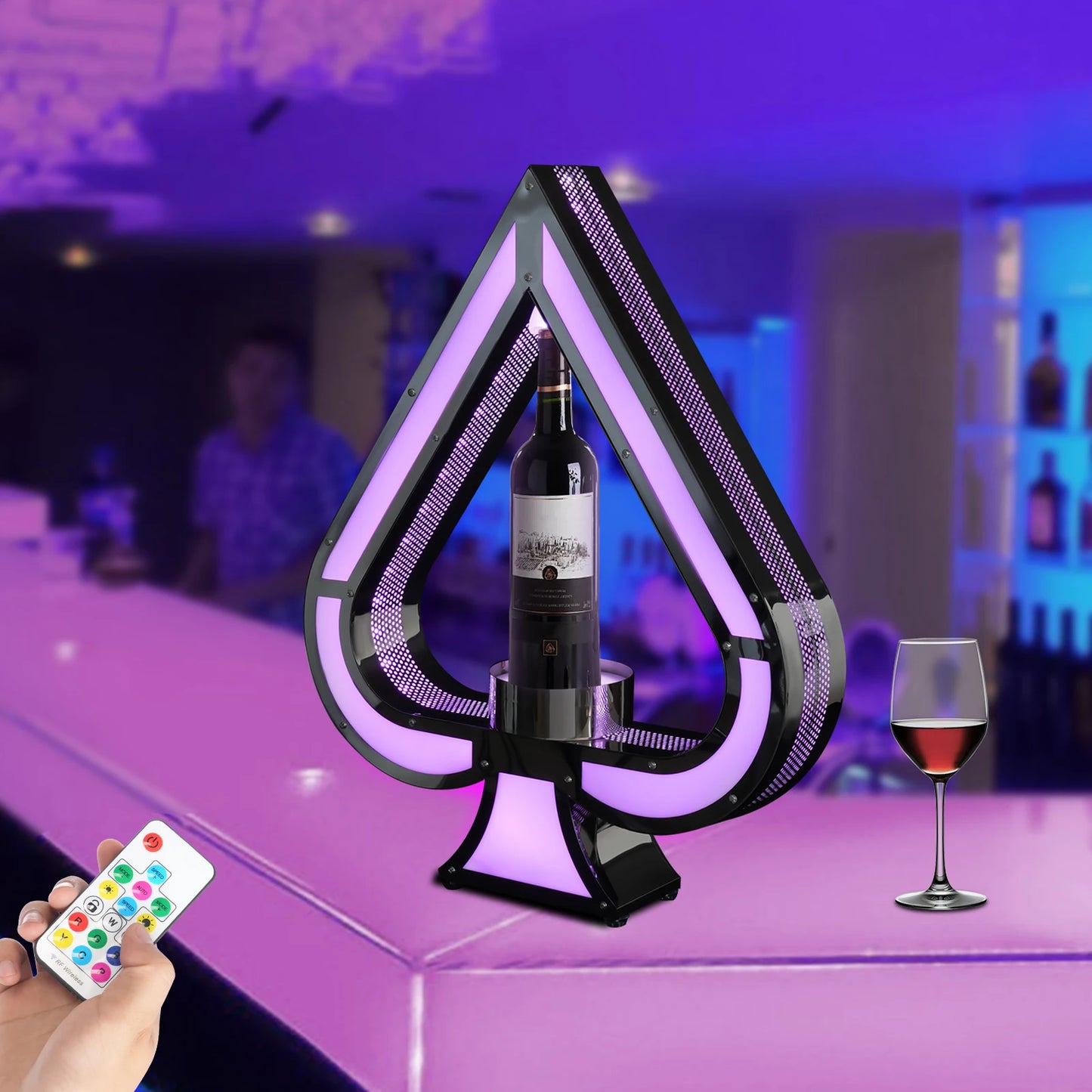 LED Lighted Liquor Bottle Display Shelf