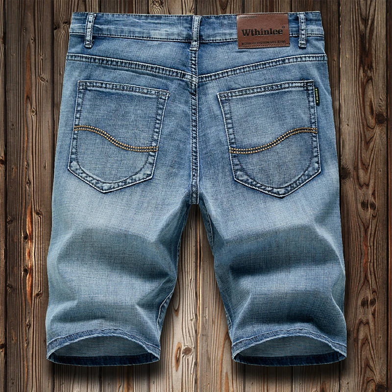 Classic Style Men's Slim Denim Shorts