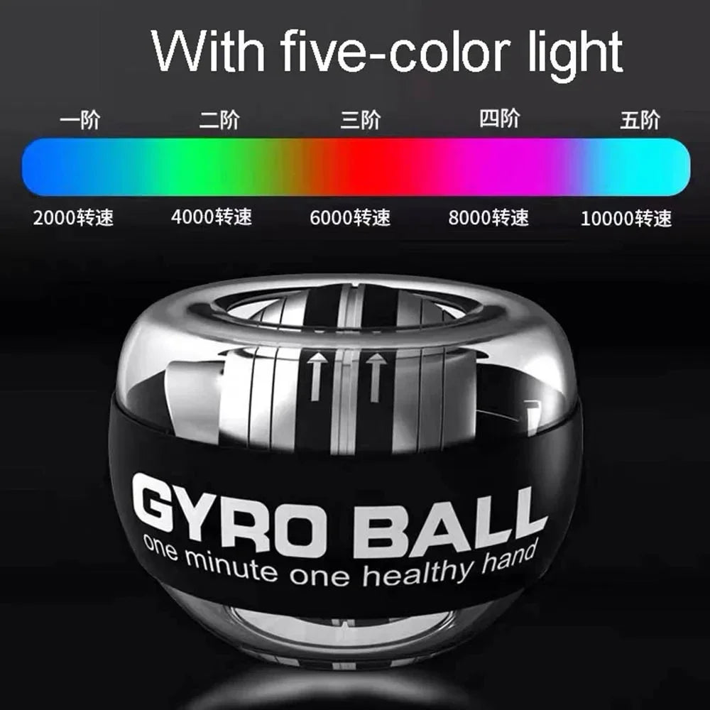 LED Gyroscopic Ball Arm Hand Muscle Strength Trainer