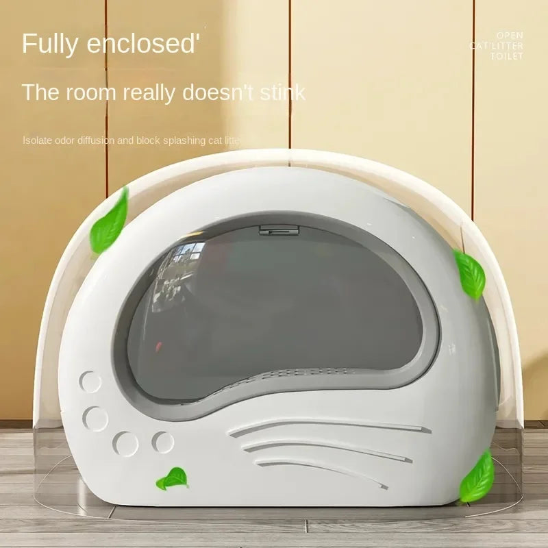 Cat Litter Box Fully Enclosed Drawer Anti-splash and Odor Isolation