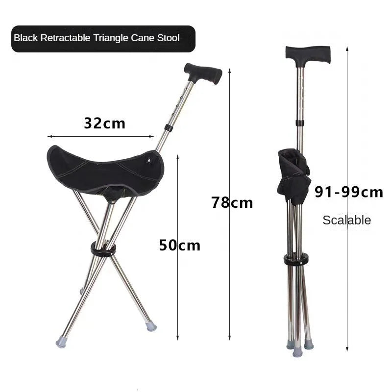 Beach Chair Retractable Folding Straight Cane
