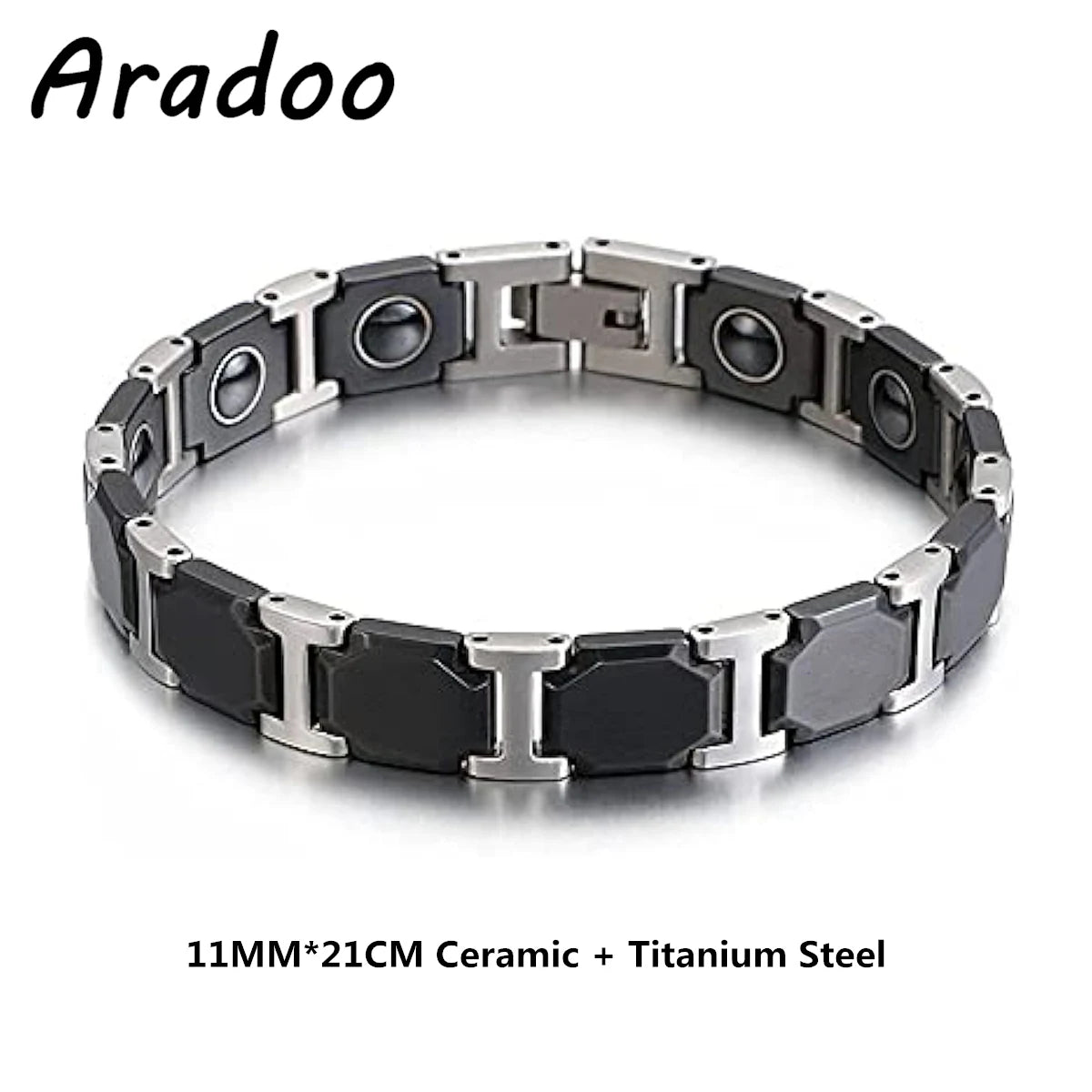 Ceramic Titanium Hematite Magnetic Therapy Bracelet