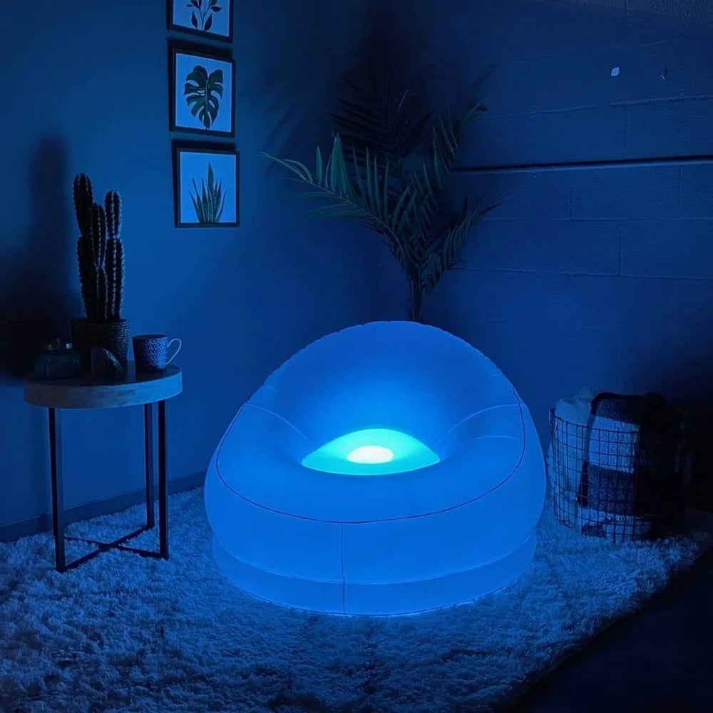 Inflatable LED Chair Waterproof Illuminated Design Remote Control