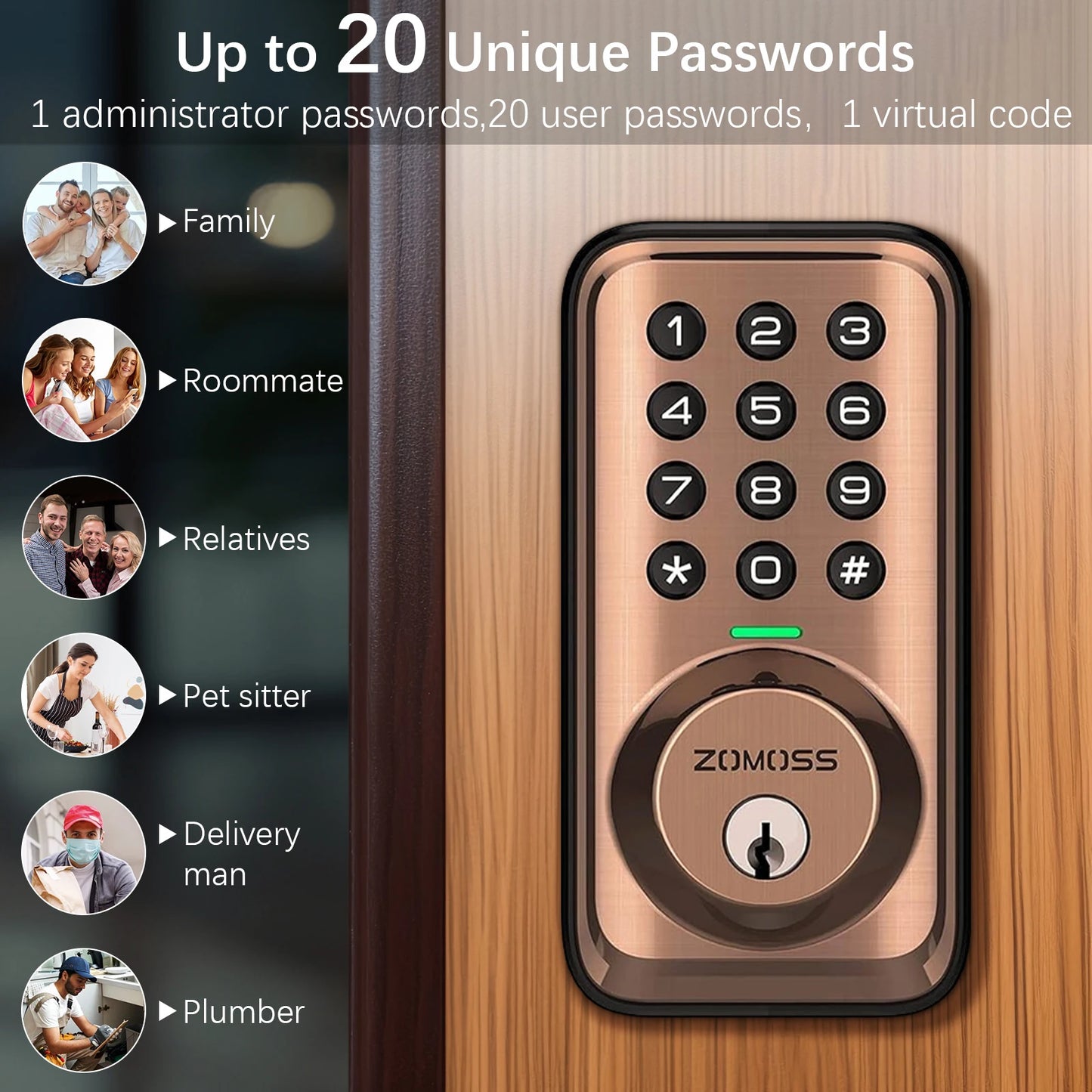 Keypad Entry Door Lock-Smart Deadbolt Easy to Install
