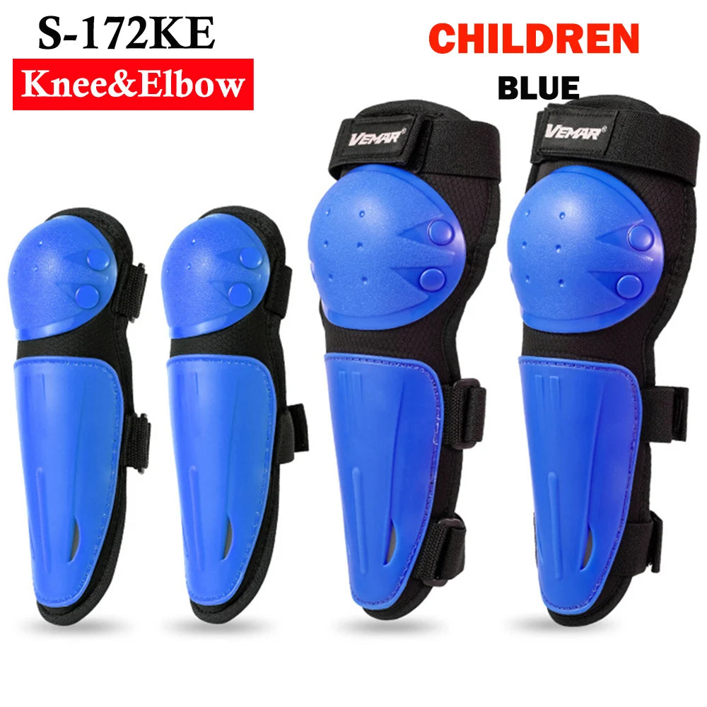 Motorcycle Armored Vest, Knee, & Elbow Pads Set for Children