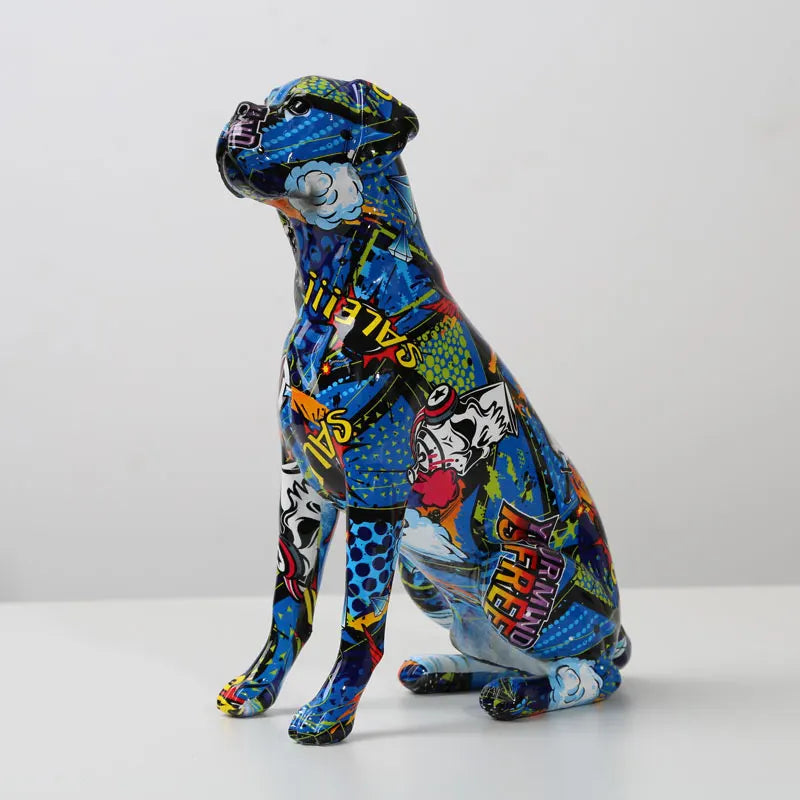 Creative Painted Art Water Boxer Dog Decorations