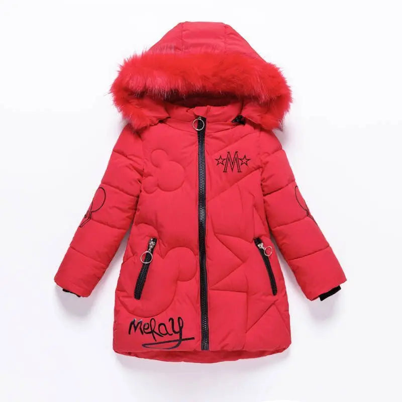 Winter Jacket Long Style Hooded Fur Collar