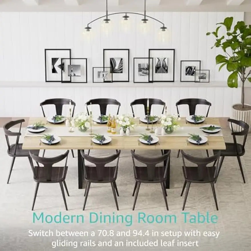 8 to 10 Person 94" Expandable Dinning Table
