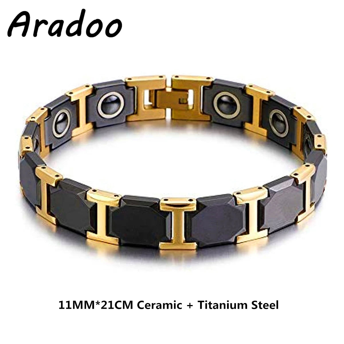 Ceramic Titanium Hematite Magnetic Therapy Bracelet