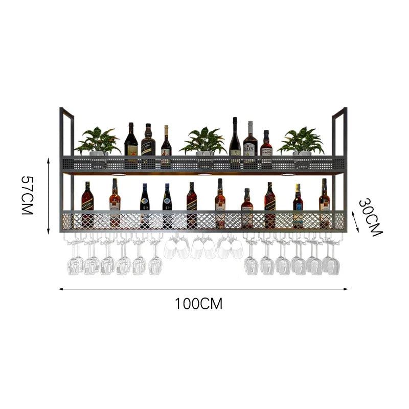 Modern Metal Luxury Wall Mounted Wine Rack