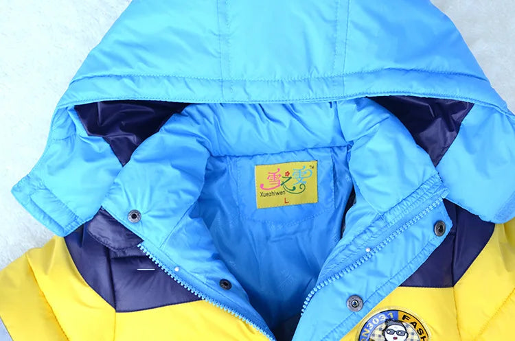 Winter Long Style Stripe Coat For Kids